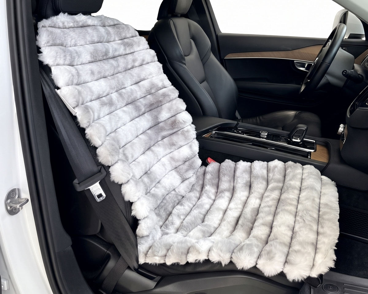 Single Car Seat Cover in Silver Fox