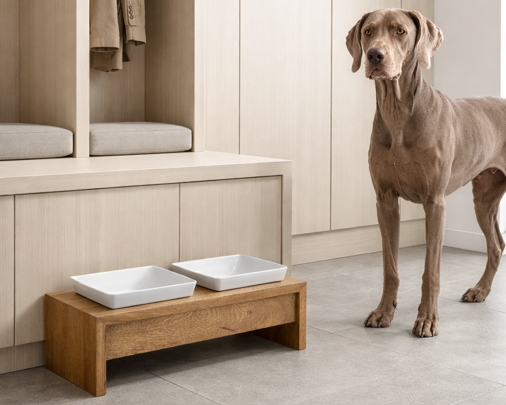 Dog waiting for foods