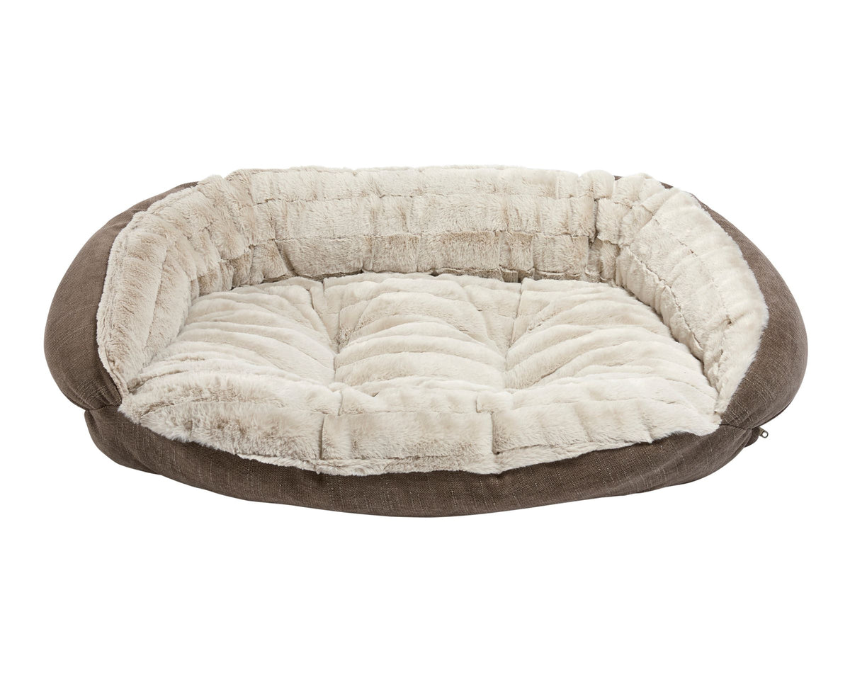 Crescent Reversible Bed in Rain and Mousse