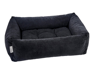 The Franklin cushioned dog bed in Licorice.