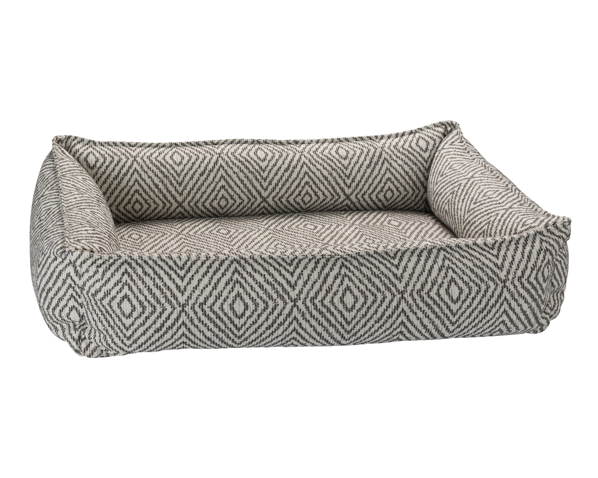 Urban Lounger orthopedic dog bed in Diamondback fabric.