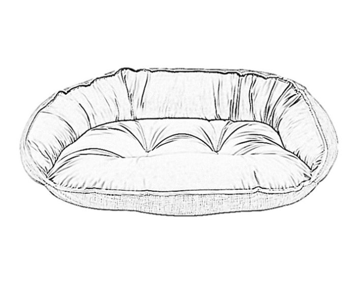 Crescent Bed Outer Cover & Attached Cushion