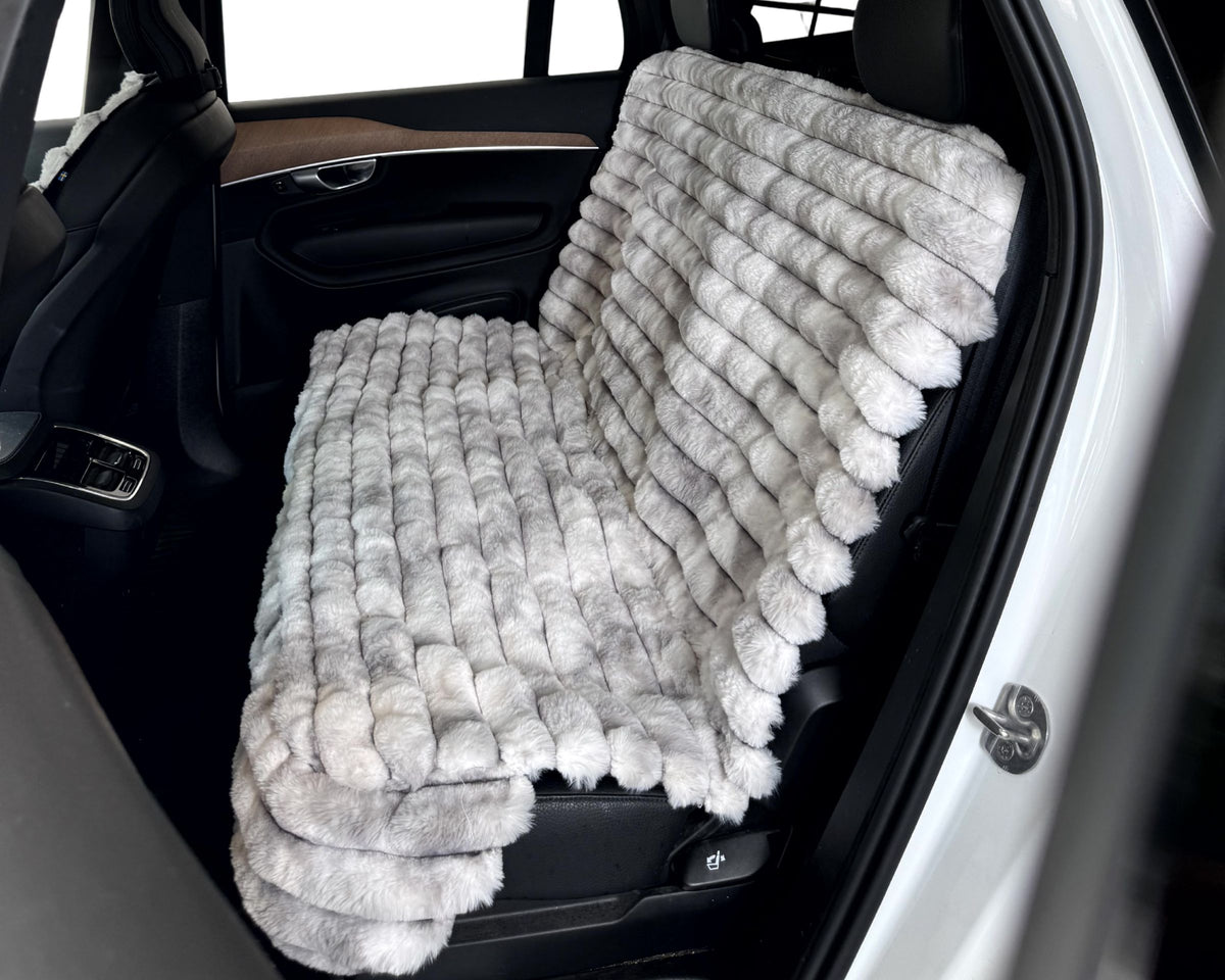 Bench Car Seat Cover in Silver Fox