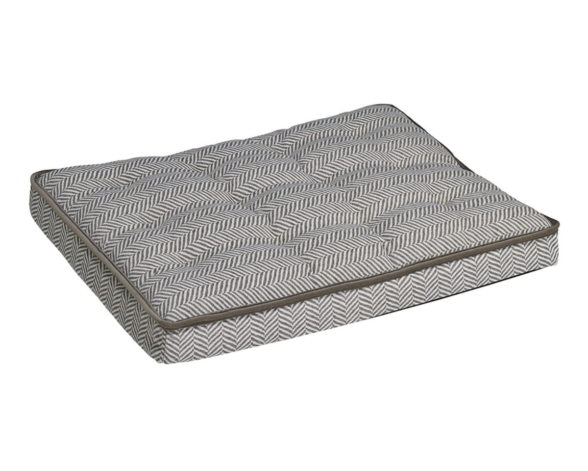 Luxury Crate Mattress in Taupe Herringbone