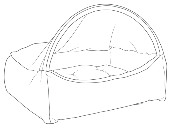 Canopy Bed, line drawing