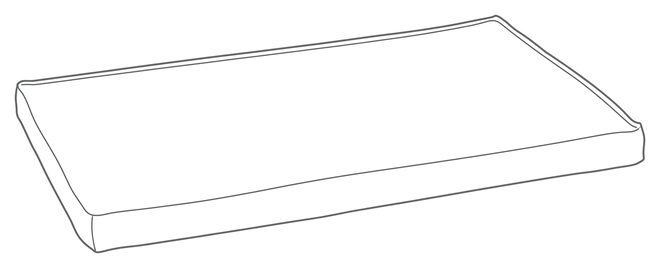 Cool Gel Memory Foam Mattress, line drawing