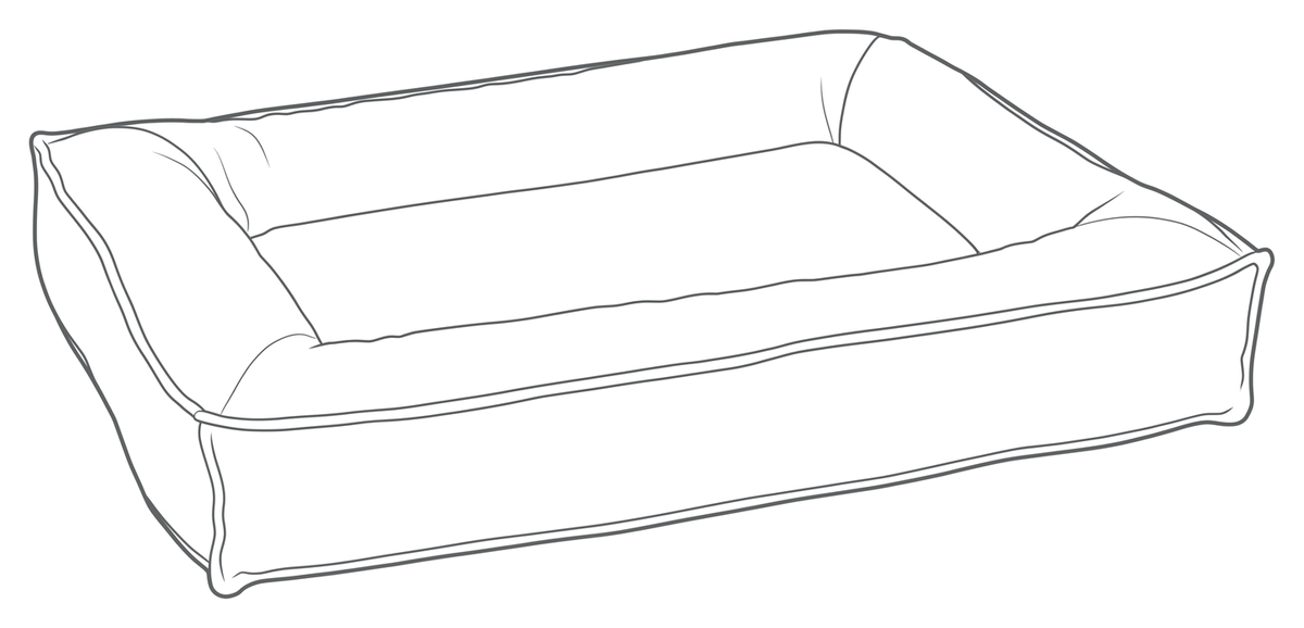 Line drawing of the Divine Futon, numbered to match the list beside it.