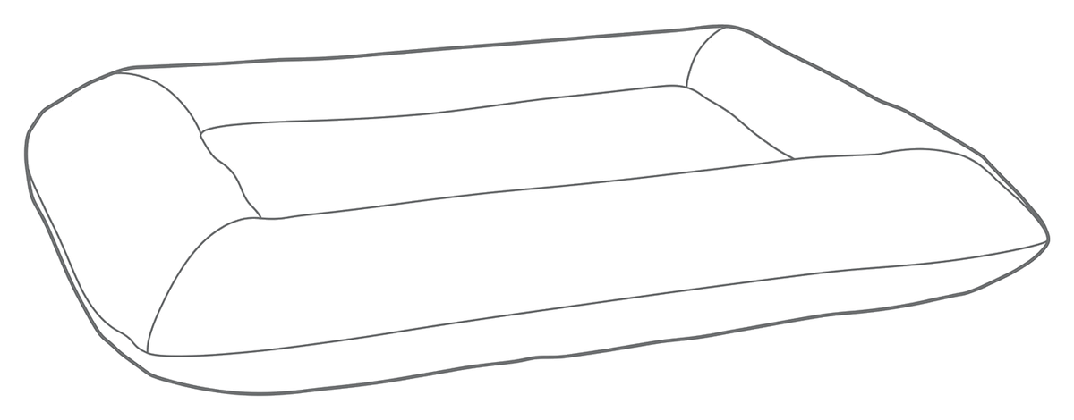Line drawing of the bed, numbered to match the list beside it.