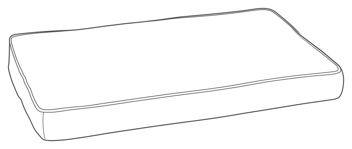 Line drawing of the bed, numbered to match the list beside it.