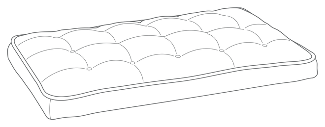 Luxury Crate Mattress, line drawing