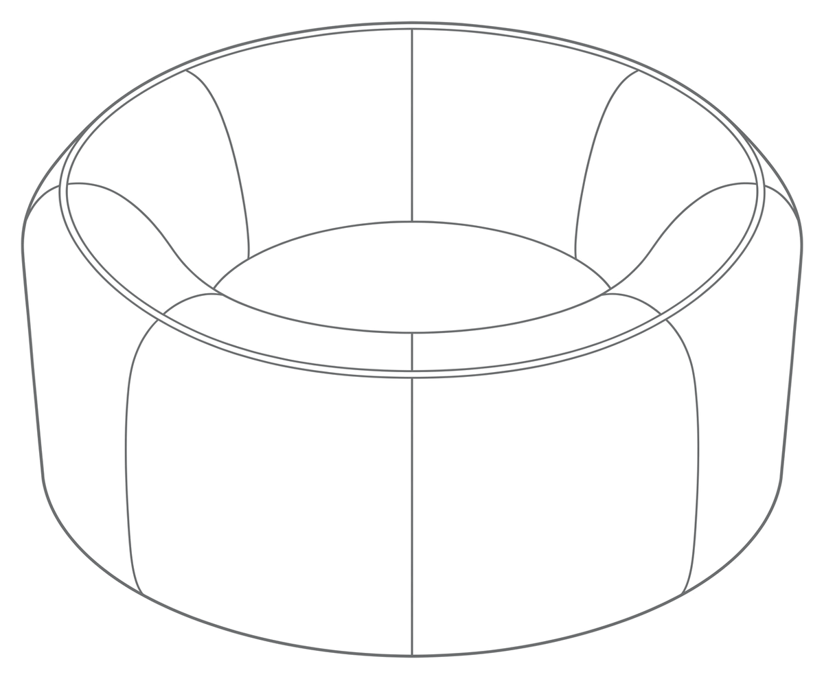 Line drawing of the Muffy, numbered to match the list beside it.