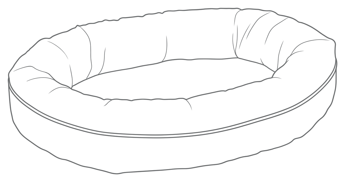 Line drawing of the Ovie Bed, numbered to match the list beside it.