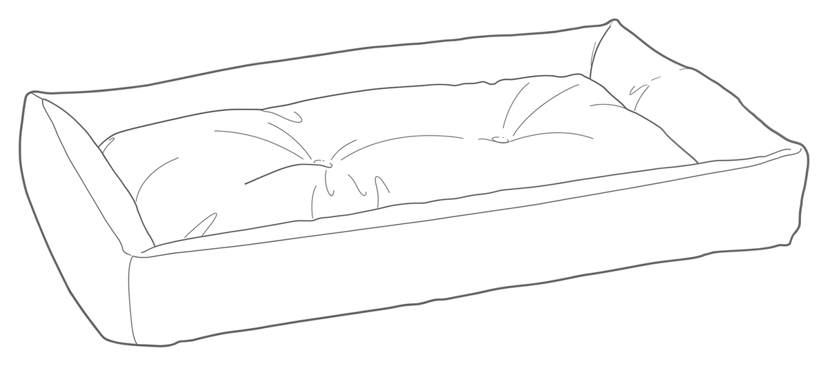 Line drawing of the Tango Multi Bed, numbered to match the list beside it.
