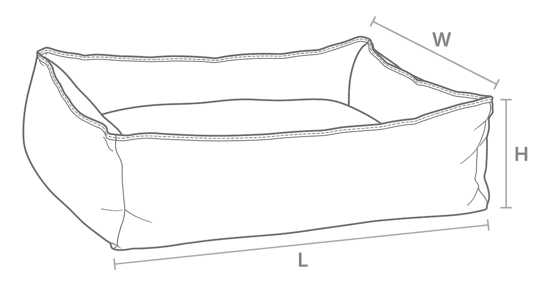Size drawing for Terrace Bed