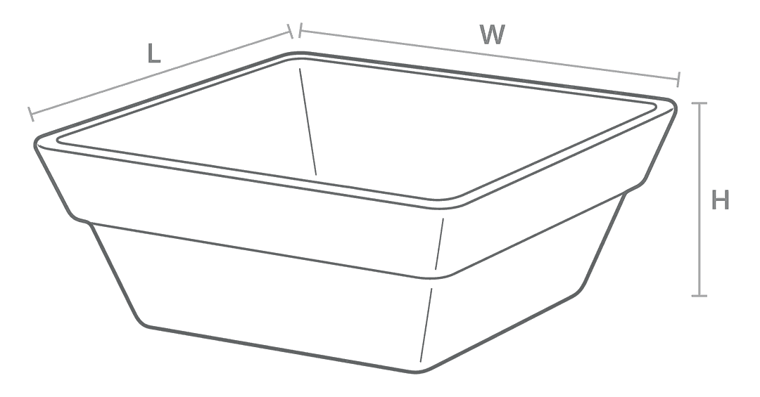 Size drawing for Ceramic Bowl