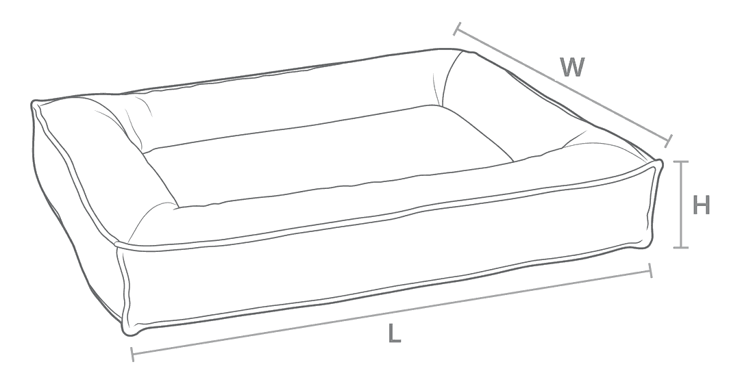 Size drawing for Divine Futon
