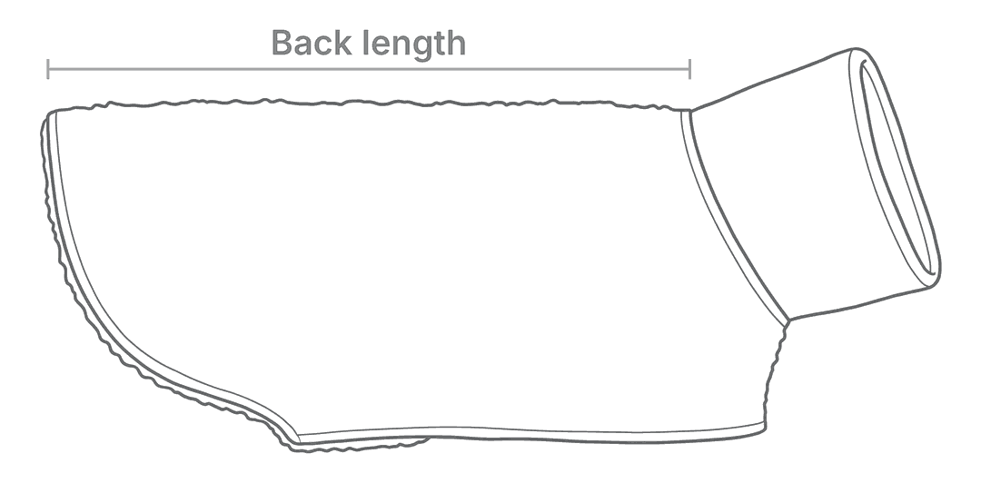 Size drawing for Manhattan Walking Coat
