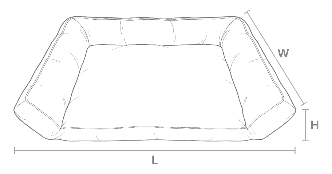 Size drawing for SUV Cargo Lounger
