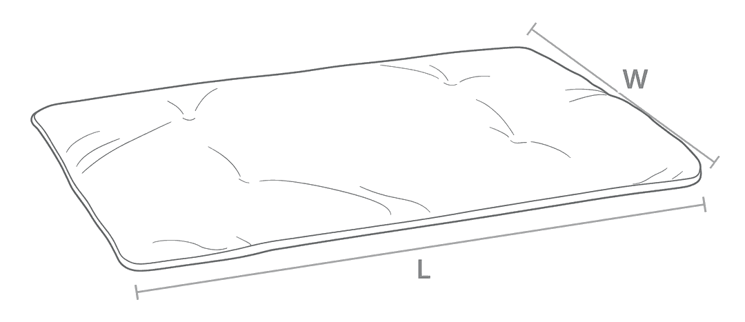 Size drawing for Yugen Reversible Pad